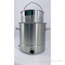 Stainless steel beer barrel with leaky mesh